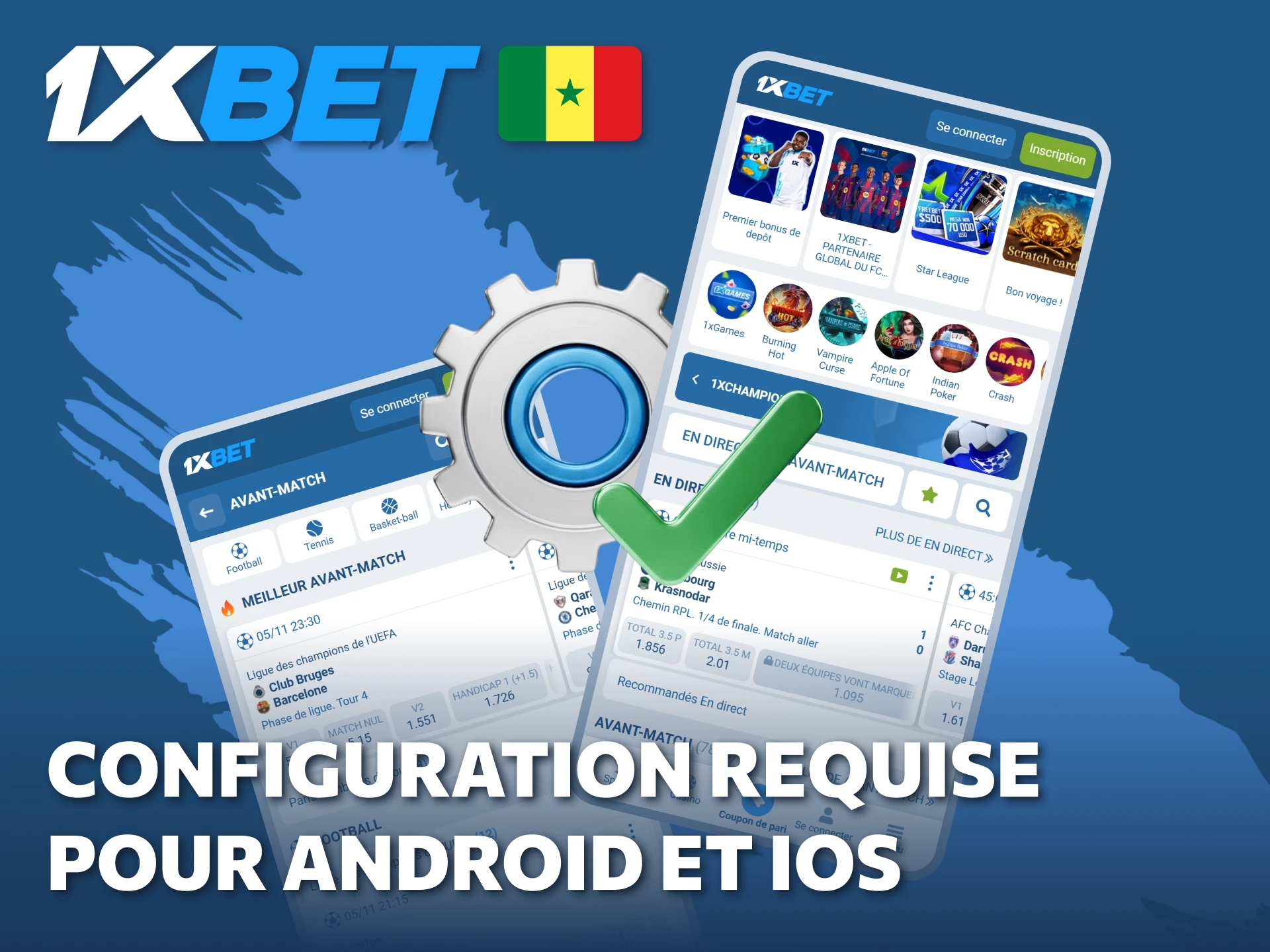 Vérifiez la configuration requise pour l'application 1xBet sur Android et iOS avant de télécharger.
