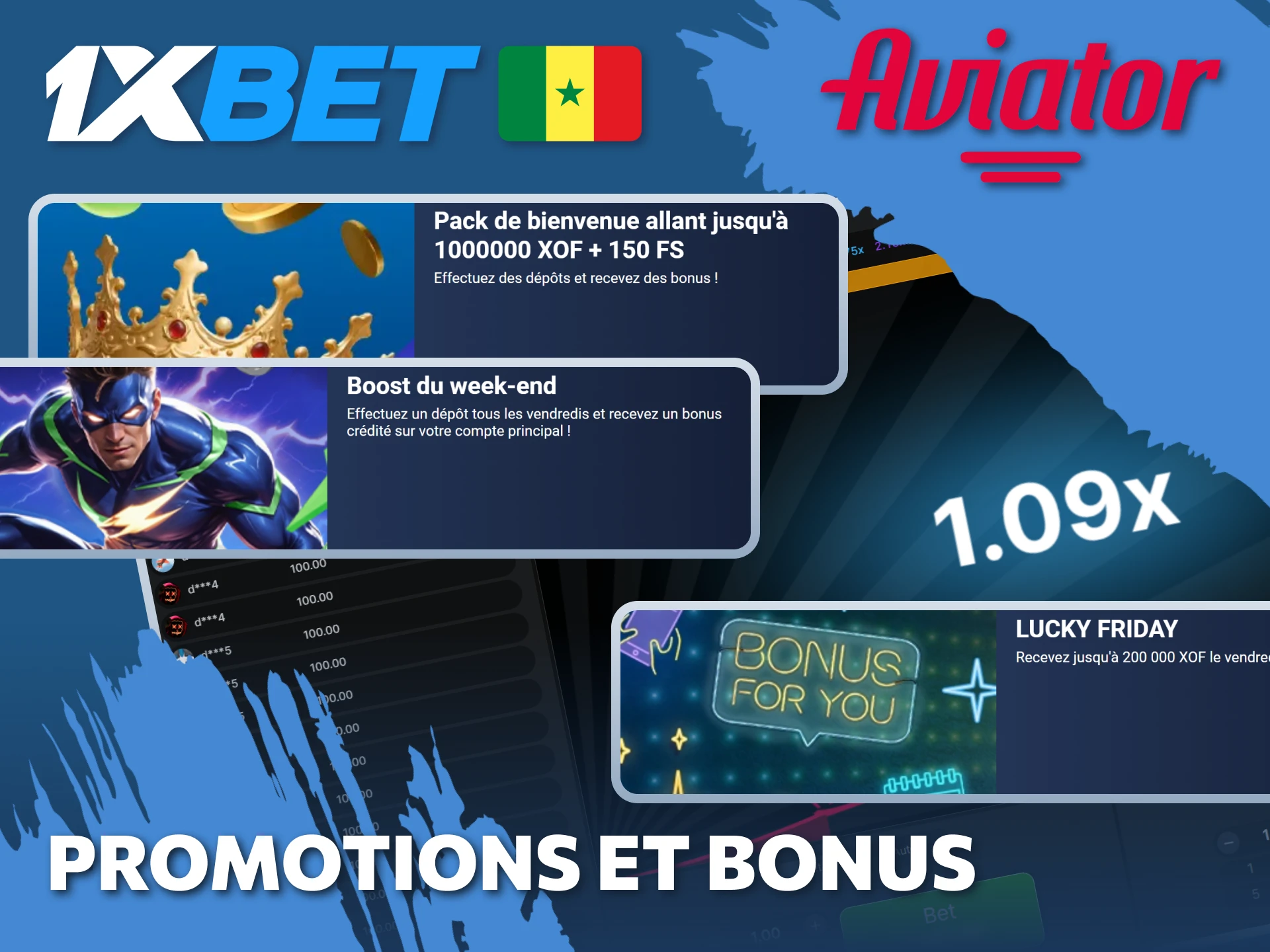 Profitez des promotions et bonus Aviator sur 1xBet pour booster vos mises.