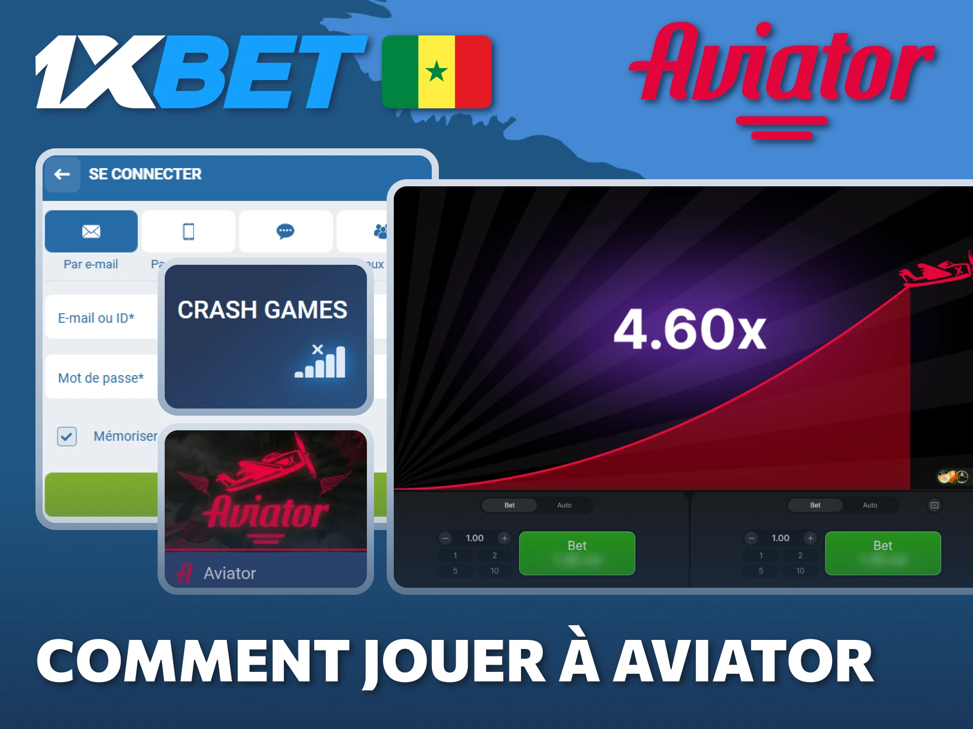 Apprenez comment jouer à Aviator sur 1xBet pour maximiser vos gains.
