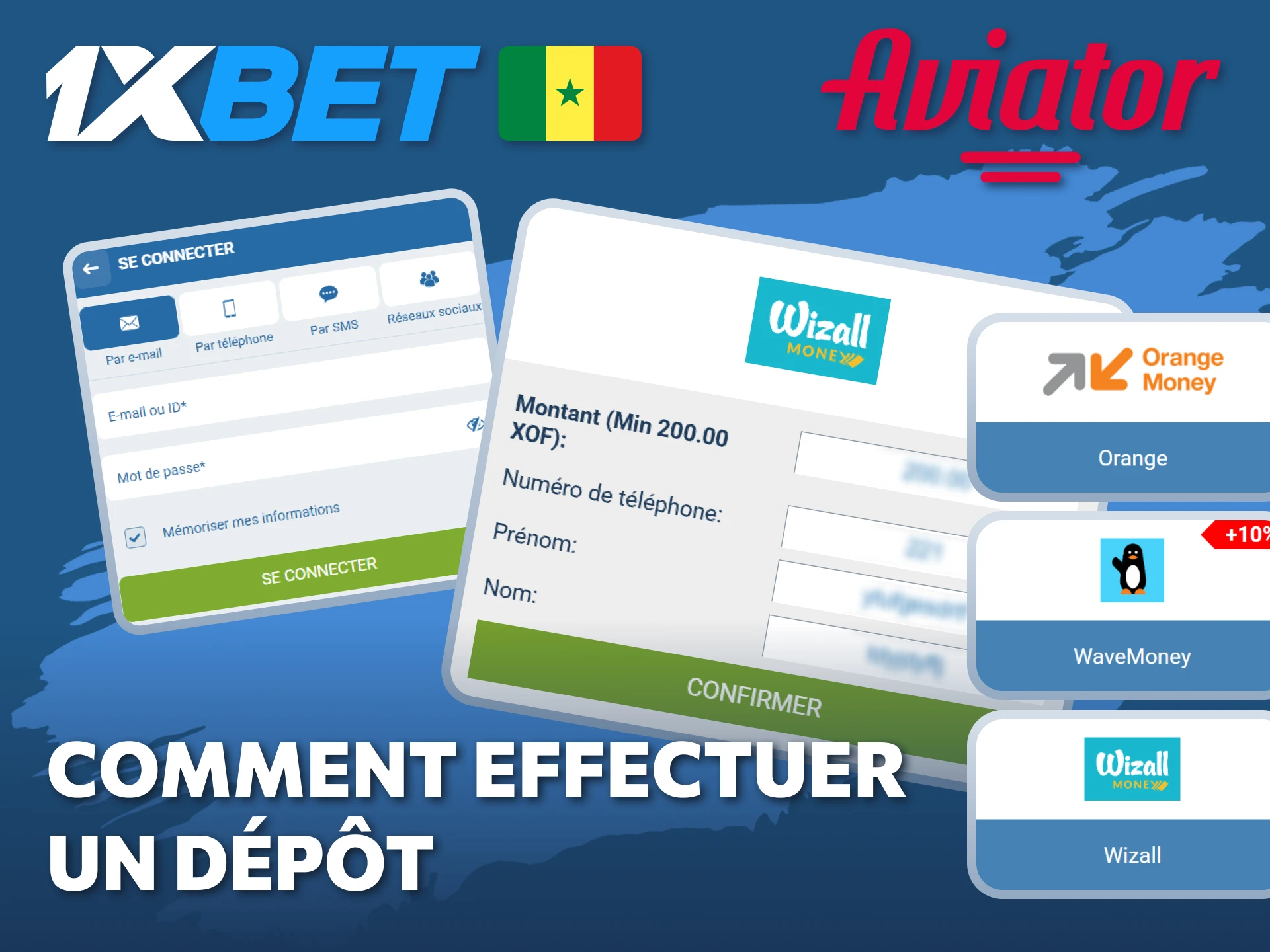 Apprenez comment effectuer un dépôt pour financer votre prochaine partie d'Aviator sur 1xBet.