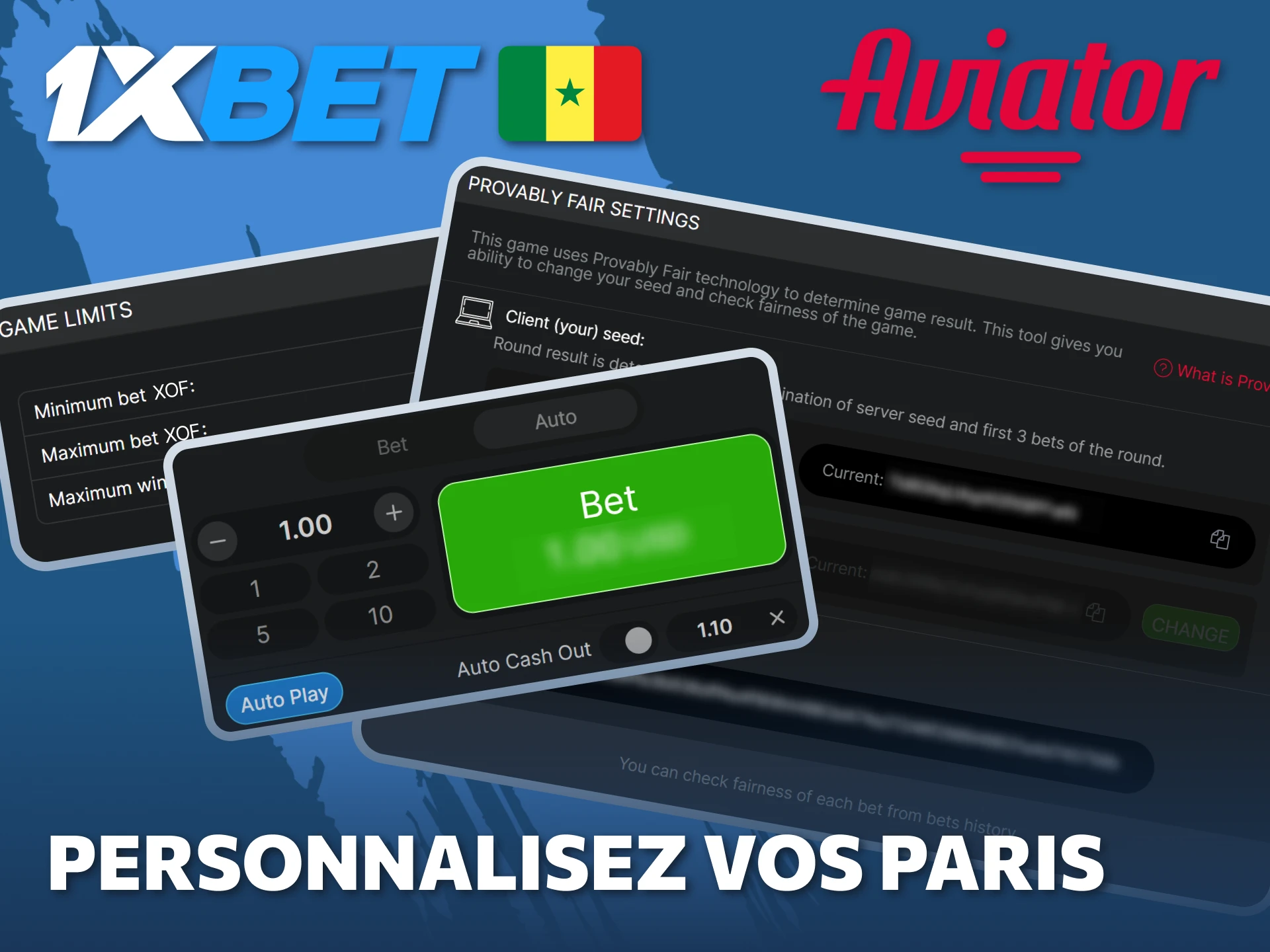 Personnalisez vos paris sur Aviator 1xBet pour optimiser votre jeu.