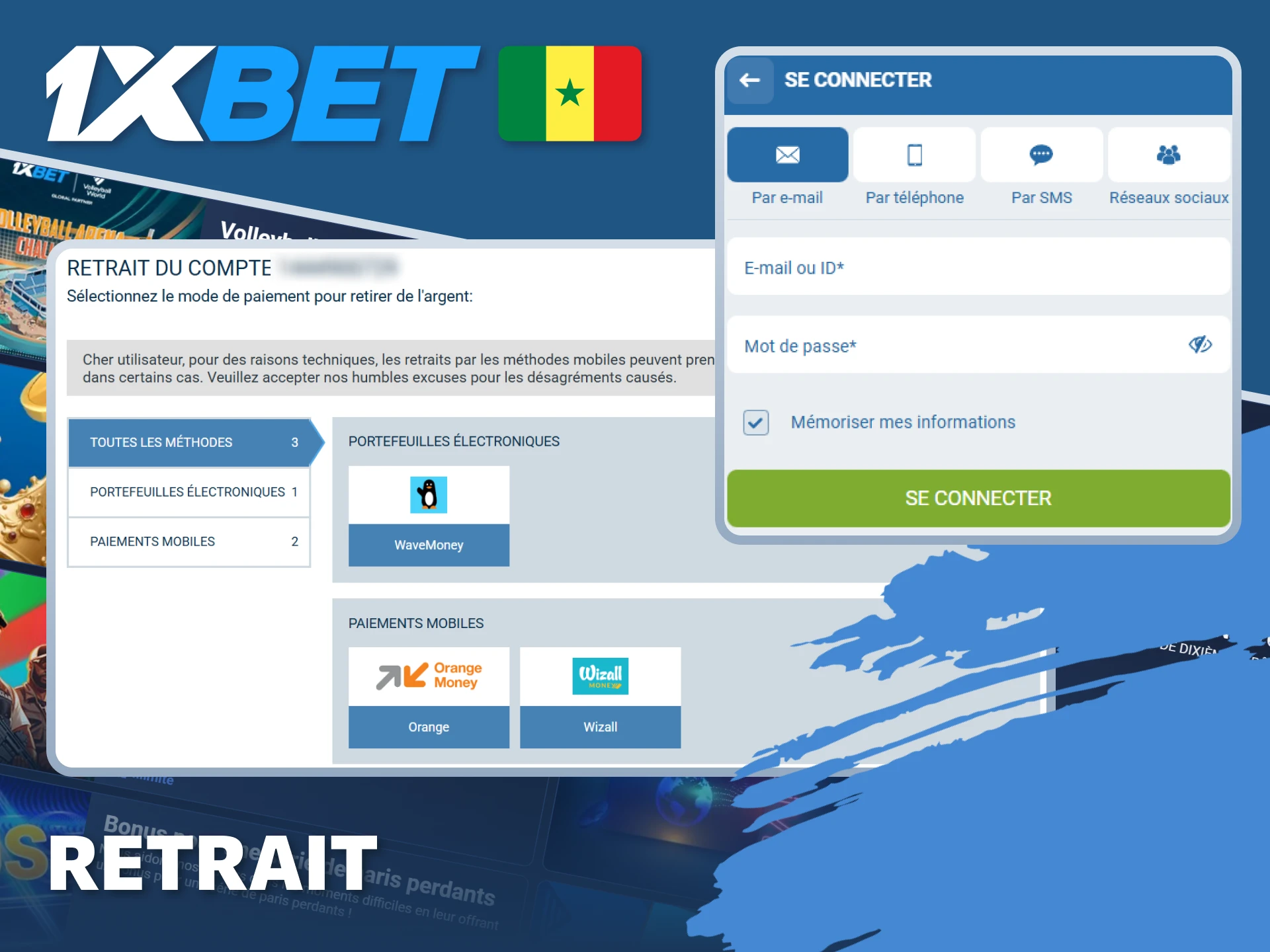 Découvrez comment retirer vos gains facilement depuis votre compte 1xBet.