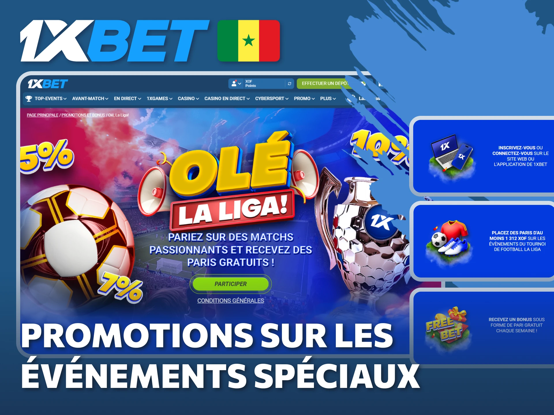 Bénéficiez des promotions sur les événements spéciaux majeurs proposés par 1xBet.