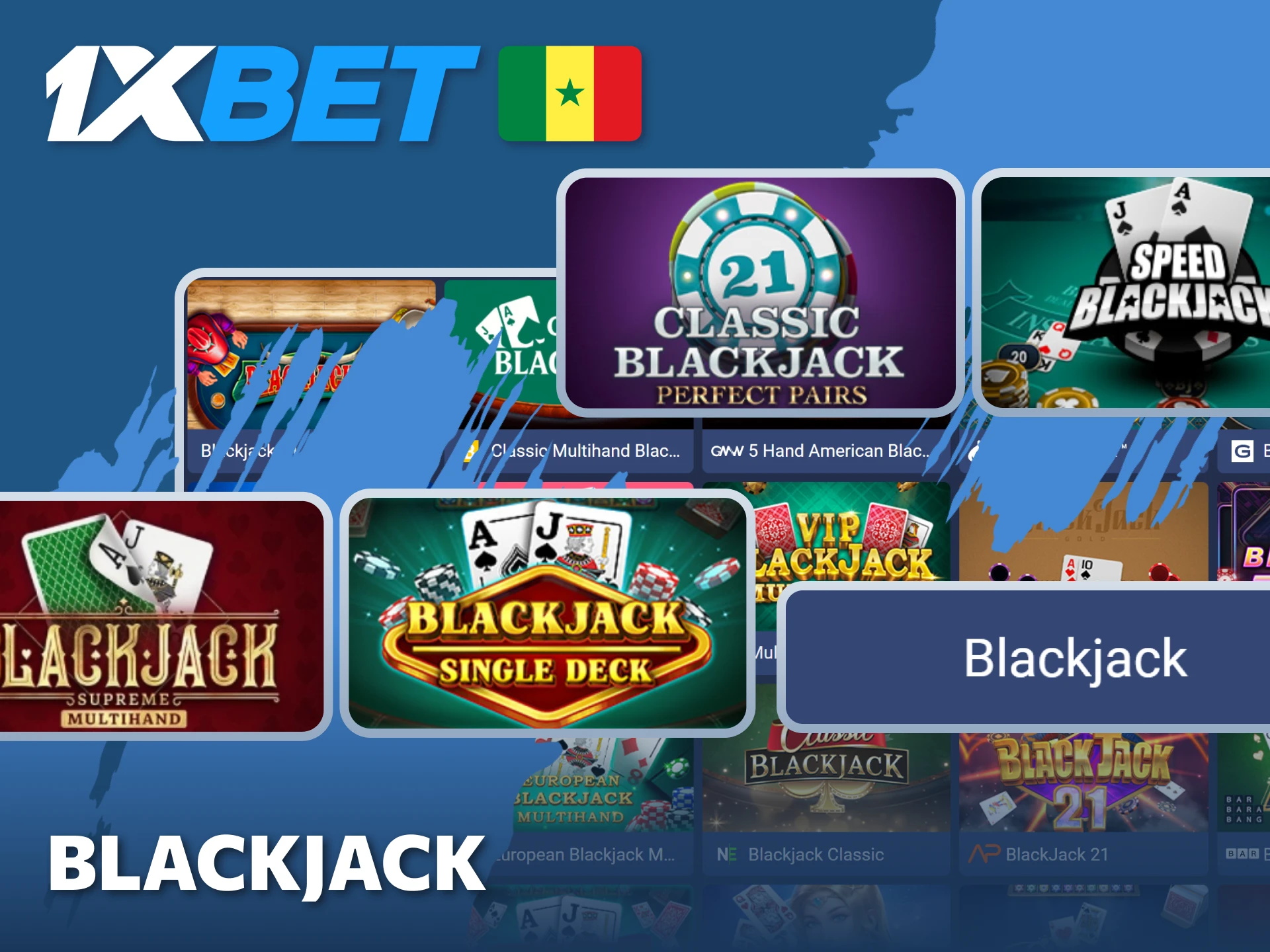 Tentez de gagner au Blackjack pour battre le croupier sur 1xBet.