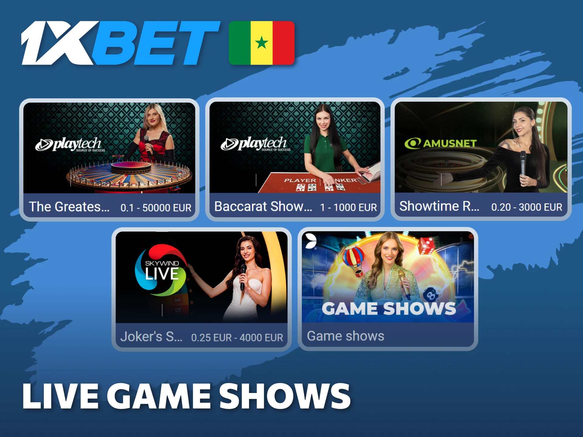 Découvrez les Live Game Shows pour un divertissement sur 1xBet.