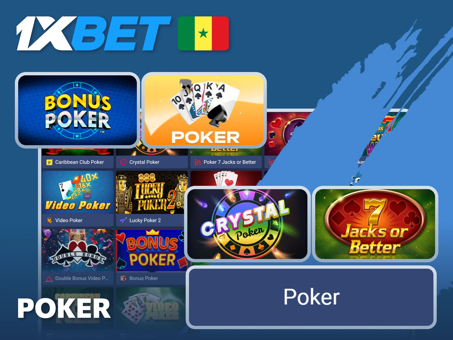 Jouez au Poker et gagnez de l'argent facilement sur 1xBet.