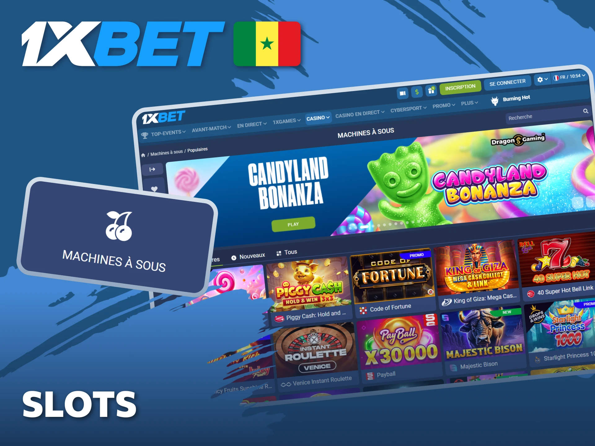 Découvrez des milliers de Slots passionnantes pour remporter le jackpot sur 1xBet.