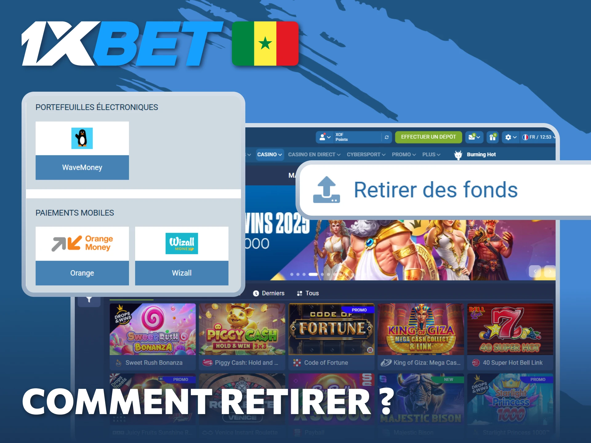 Découvrez comment retirer vos gains facilement depuis votre compte 1xBet.