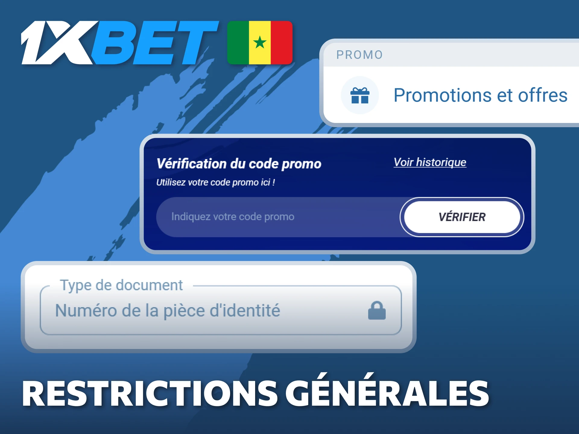 Vérifiez les restrictions générales des offres avant de réclamer votre bonus 1xBet.