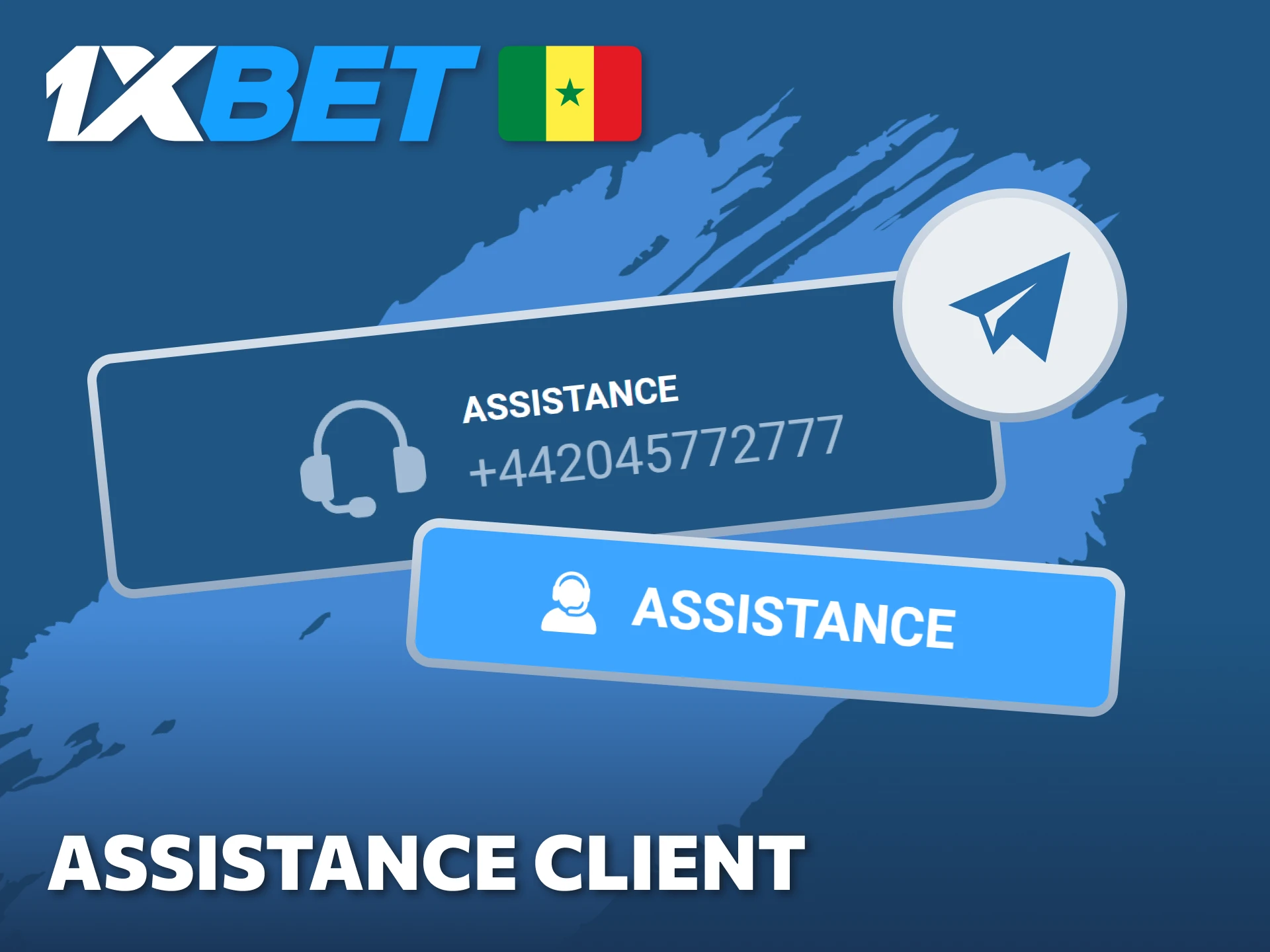 Contactez l'assistance client 1xBet pour toute question concernant l'inscription au Sénégal.