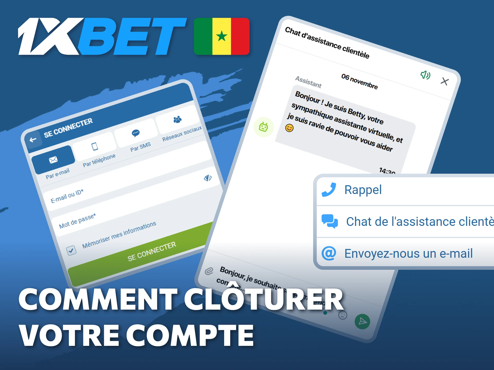Apprenez comment clôturer votre compte 1xBet si vous n'avez plus besoin de parier.