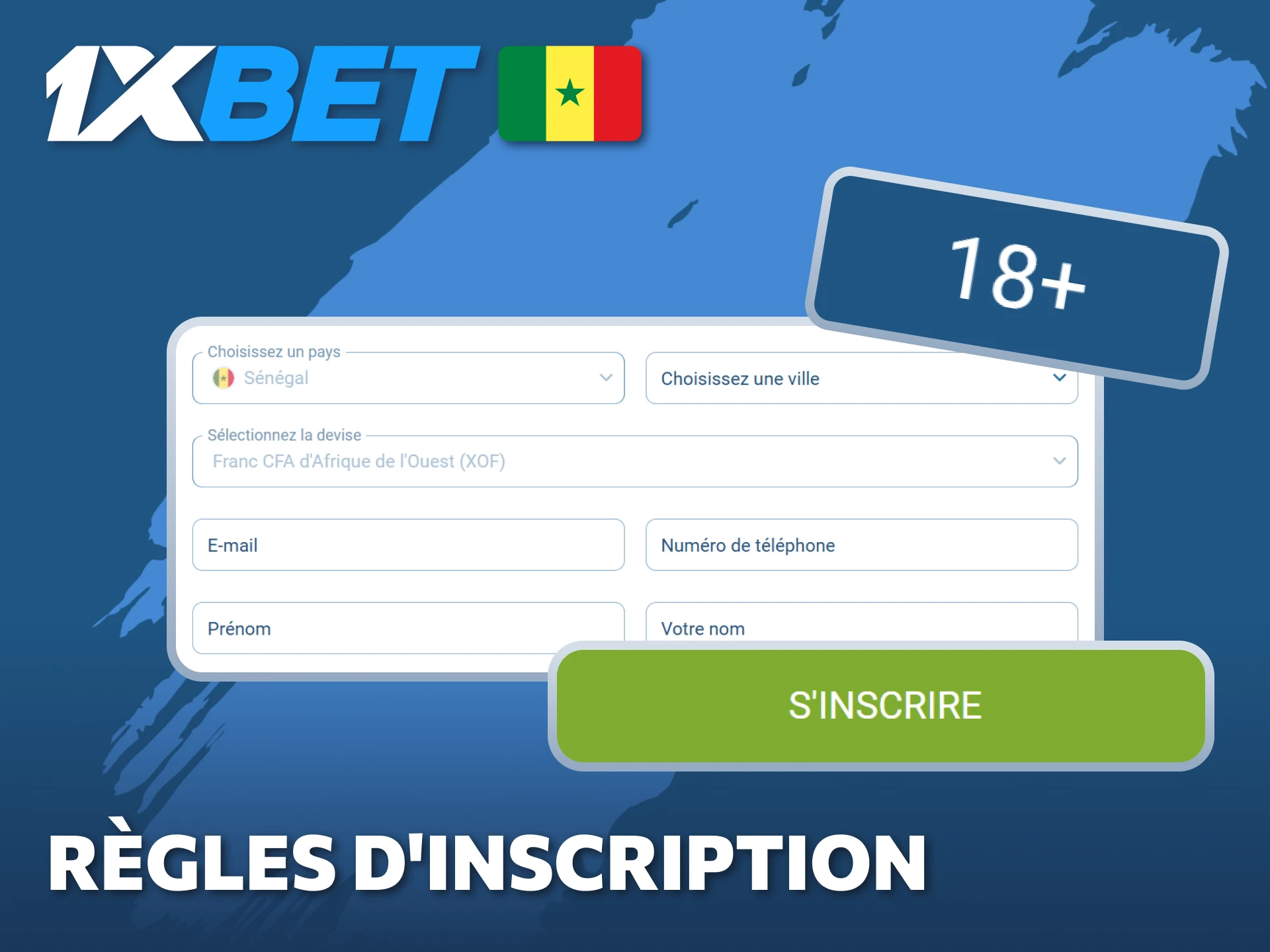 Consultez les règles pour l'inscription 1xBet pour commencer à parier au Sénégal.