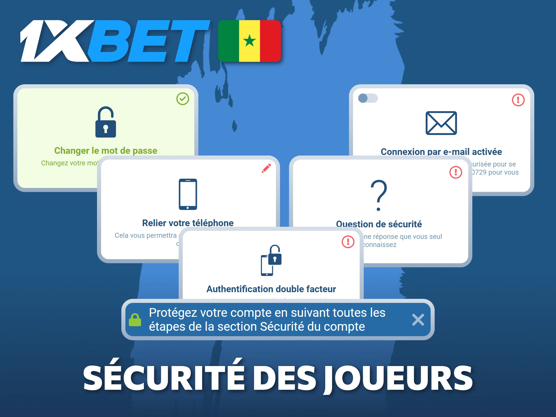 Découvrez comment 1xBet assure la sécurité des joueurs sur sa plateforme au Sénégal.