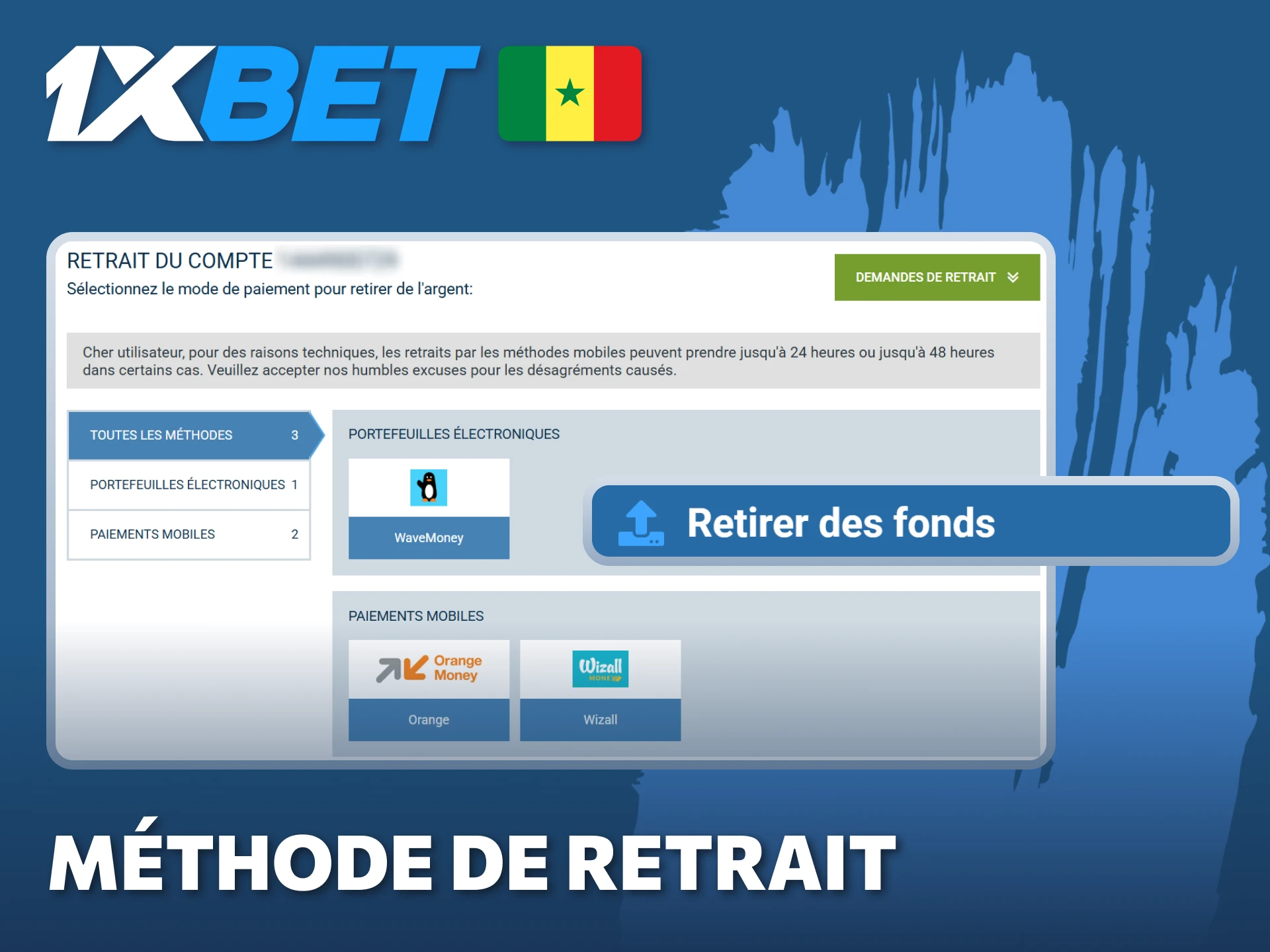 Consultez la méthode de retrait 1xBet Sénégal pour récupérer vos gains rapidement.